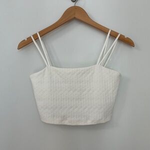 BuffBunny Strappy Tank Bra, Size M, in Cream & Rose Gold